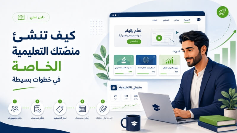 كيف تنشئ منصّتك التعليميّة الخاصّة في خطوات بسيطة